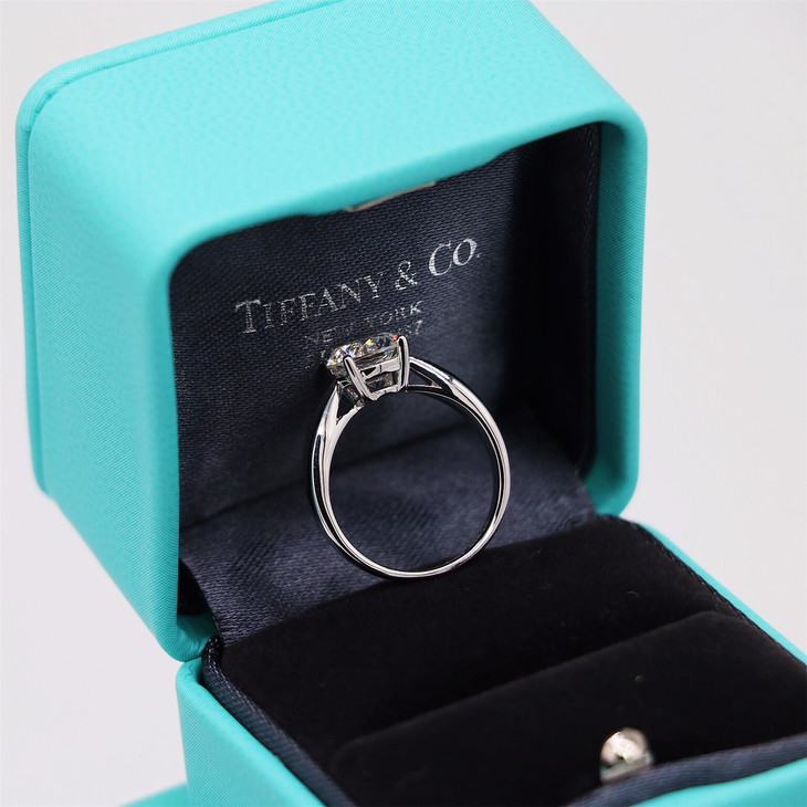 编码tfj59178蒂芙尼四爪15克拉925纯银戒指