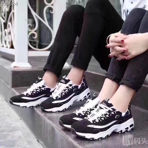 LA 现货 7.5码1双 Skechers d’lite 熊猫鞋女运动鞋4cm隐形增高+U型槽小心机 商品图2