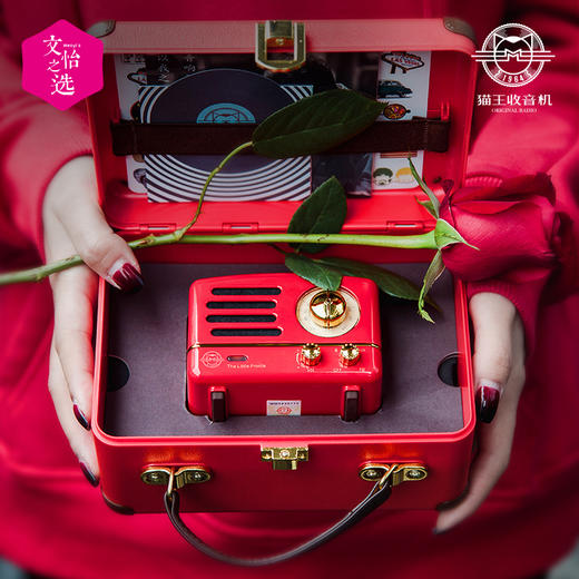 【文怡之选】猫王小王子OTR复古蓝牙音箱/FM收音机/原木音响/可连电脑 商品图8