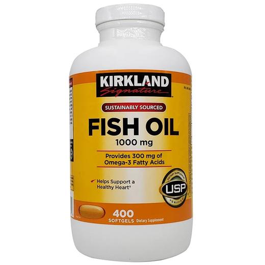 Kirkland可兰 Fish Oil 天然深海鱼油浓缩胶囊400粒，美国代购，无中文标签，介意慎拍 商品图3