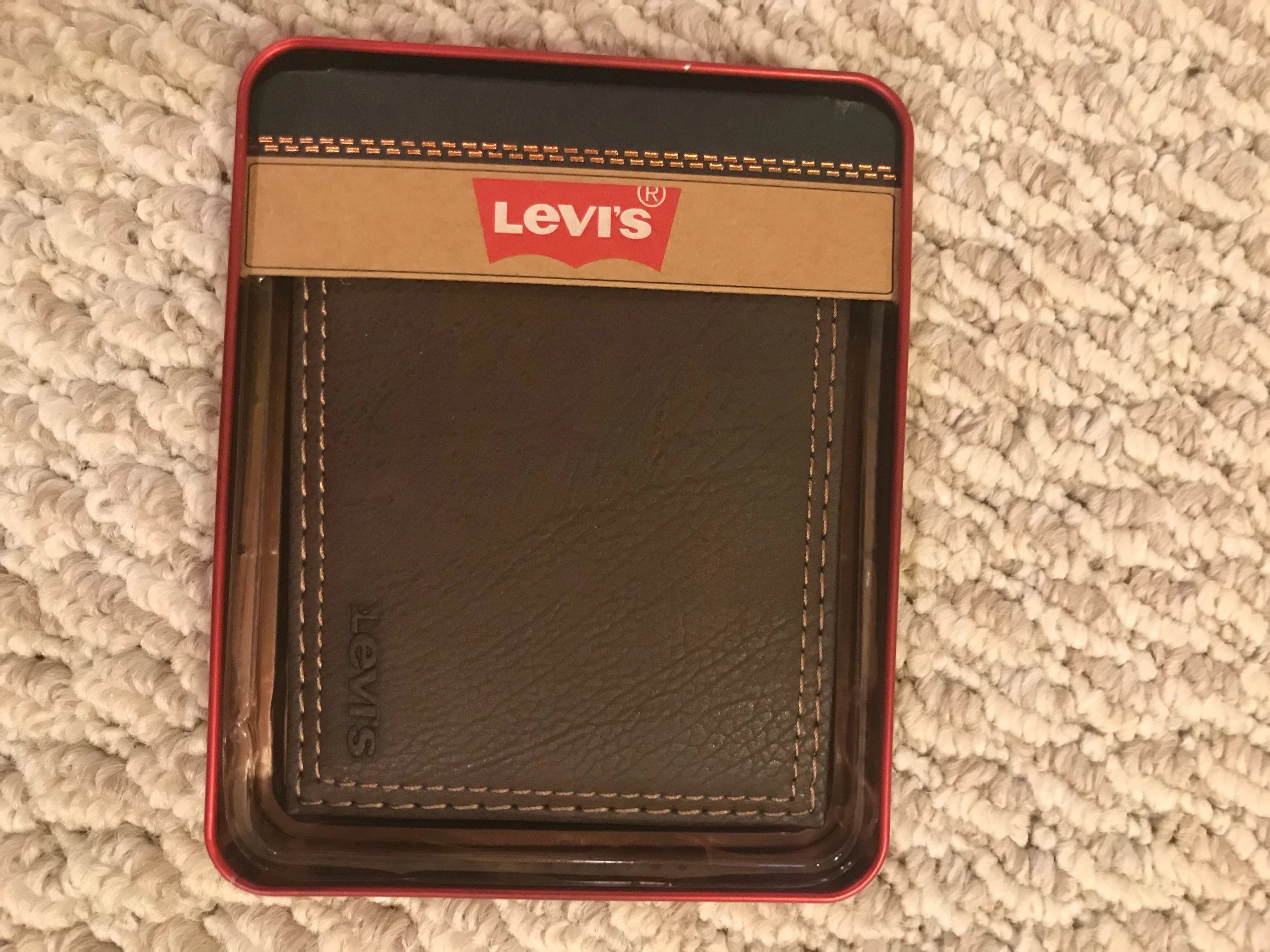 李维斯levis男款真皮钱包正品钱夹皮夹款2