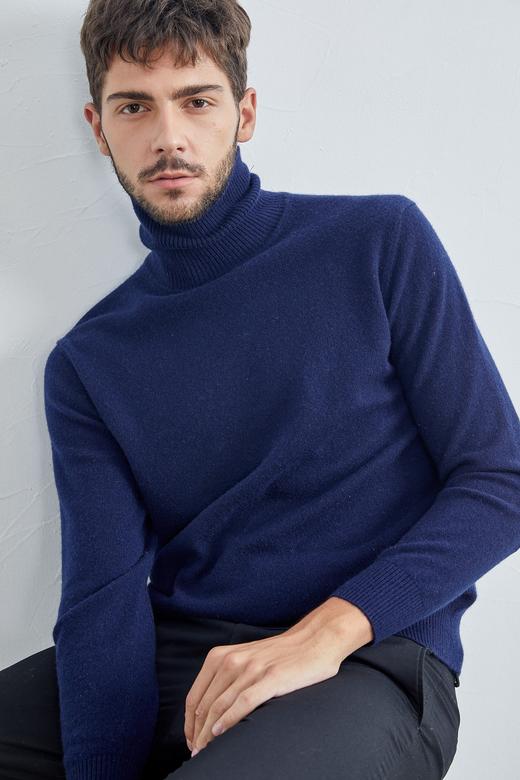 秋冬 双翻领羊绒男套衫  SJF17M100N 商品图0