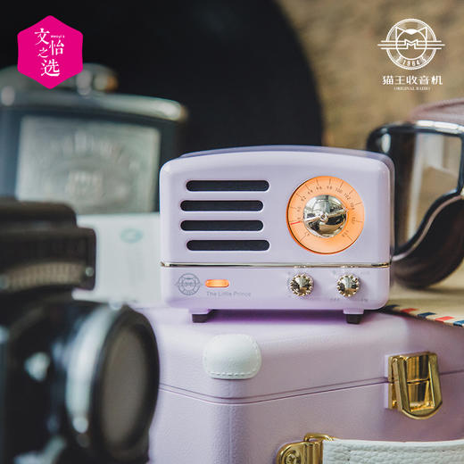 【文怡之选】猫王小王子OTR复古蓝牙音箱/FM收音机/原木音响/可连电脑 商品图4