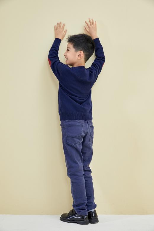 圆领肘贴男童羊绒衫 小童 SJF18T112A SJF18T112E 商品图4
