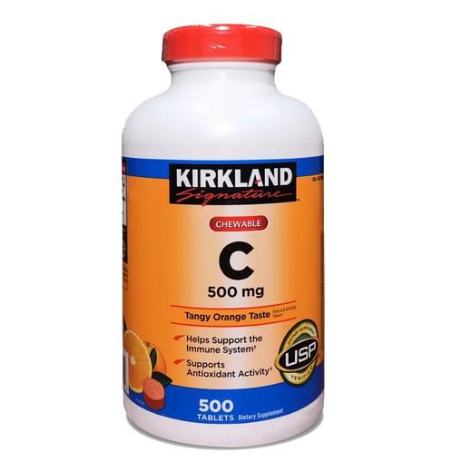 Kirkland可兰 维生素C橙味咀嚼片500mg500粒.美国代购，无中文标签，介意慎拍 商品图3