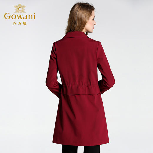 乔万尼 春装外套休闲气质直筒大码风衣中长款EB3A320 商品图2