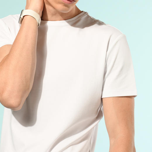 【特价清仓】男士经典款60支新疆长绒棉窄边圆领T恤 商品图0