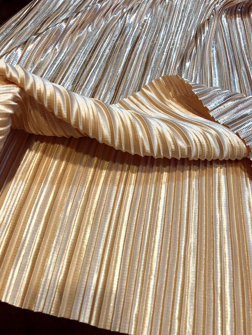 isabel marant etoile法系小众 金属色松紧腰中长风琴褶皱半身裙