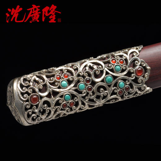 紫英唐剑 沈州作品 紫檀木唐剑 沈广隆剑铺龙泉沈广隆宝剑仿古传统刀剑 sgl-3101 未开刃 商品图4