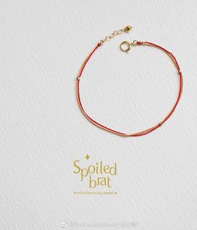 SpoiledBart Jewelry14K注金  红绳 幸运手链