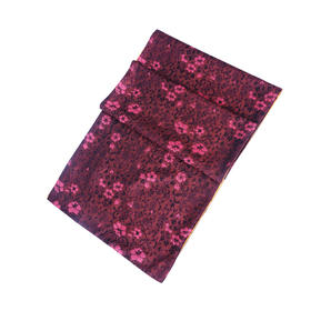 SAINTJOY/上久楷 女士真丝花罗长巾 红魅·紫红 SJ14022-1