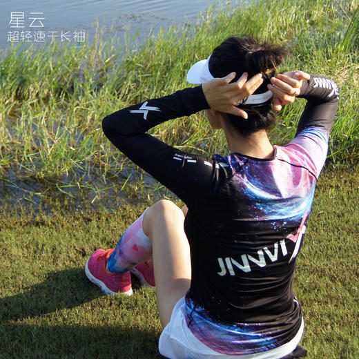 【加强级】JINNMIX轻力星云长袖轻薄透软速干修身女运动跑服 商品图5