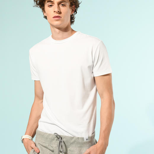 【特价清仓】男士经典款60支新疆长绒棉窄边圆领T恤 商品图2