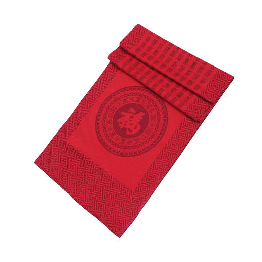 SAINTJOY 上久楷 真丝长巾 万福金安·暗红 CJ16541 商品图0