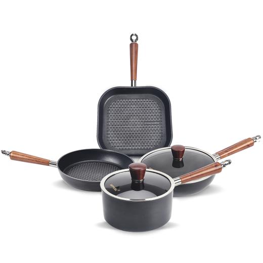 happycall韩国锅具套装组合不粘锅四件套石墨烯超导炒锅煎锅汤锅