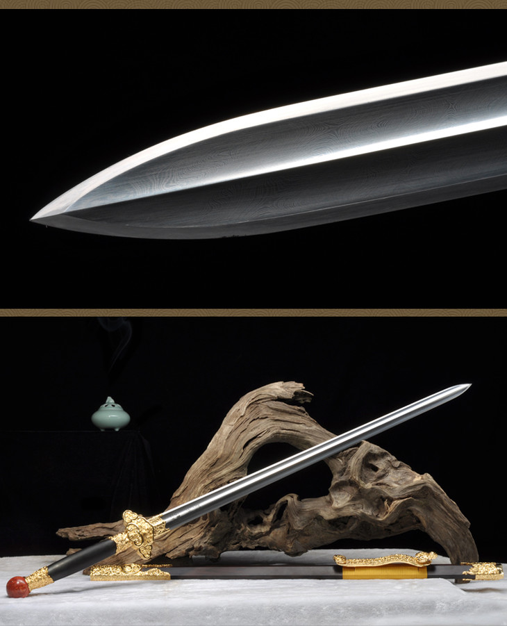 中国工艺美术大师沈新培乾坤剑沈广隆剑铺龙泉沈广隆宝剑未开刃sgl