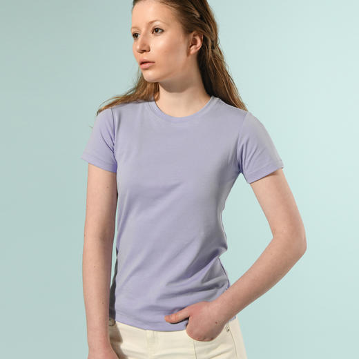 女士经典款60支新疆长绒棉多色小圆领T恤 商品图4