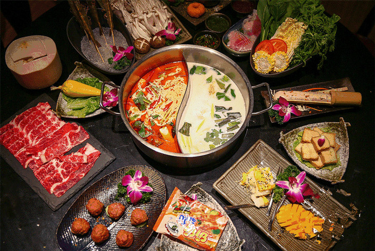 49元起抢购原价184元食色泰国风味火锅34人豪华套餐锅底5选1牛肉卷