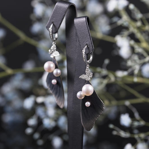 「翩翩」Akoya珍珠镶钻耳坠 商品图2