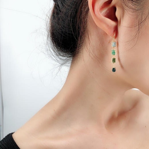 北京仓｜Michelle Pressler-Nature-Emerald 耳环［美国设计师］ 商品图1