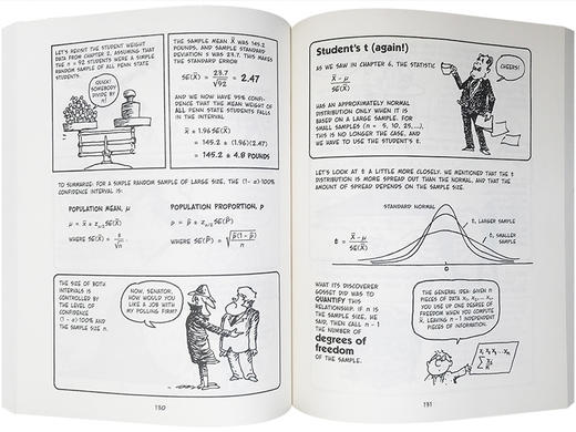 英文原版 Cartoon Guide to Statistics 漫画统计学 爆笑科学漫画 美国大学必读 轻松学统计学指南 提高统学生计学的学习兴趣绘本 商品图1