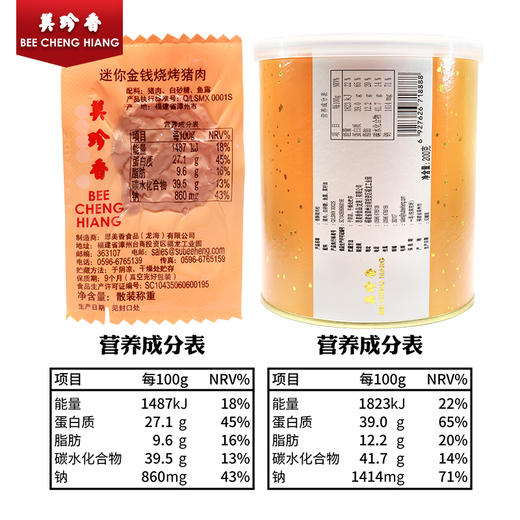 美珍香迷你金钱烧烤猪肉200g+香酥猪肉松200g肉类美食组合更优惠 商品图2