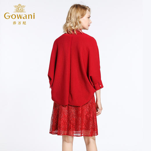 【三色可选】乔万尼春季毛衣宽松蝙蝠袖披肩羊毛针织开衫外套EB3M293 商品图3