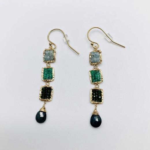 北京仓｜Michelle Pressler-Nature-Emerald 耳环［美国设计师］ 商品图0