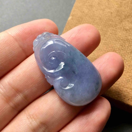 糯冰种紫罗兰飘花翡翠如意 商品图6