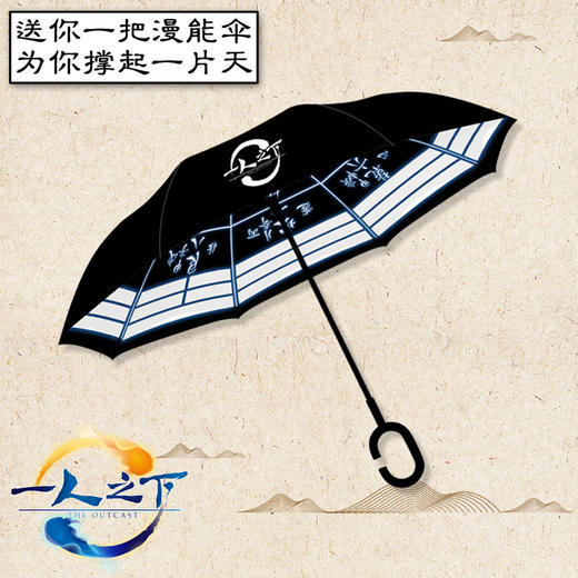 【热卖】一人之下 八卦阵双面反向伞 便携免握免湿 腾讯动漫官方 商品图2