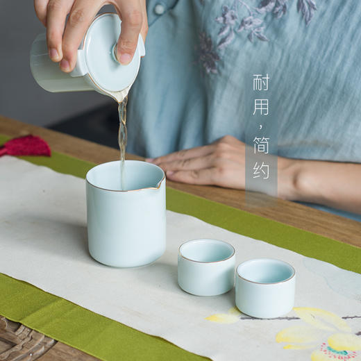 便携旅行茶具快客杯一壶二杯简约日式功夫茶具陶瓷茶壶套装茶器 商品图2
