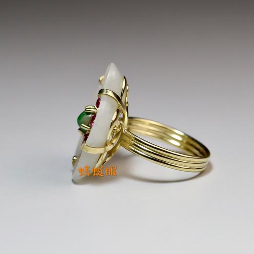 清代白玉“满花香”戒指 商品图1