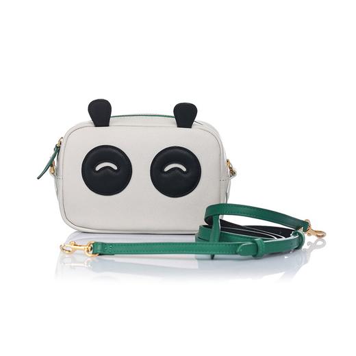 现货卧蚕熊猫小挎包包女崧song原创皮包崧小众设计师