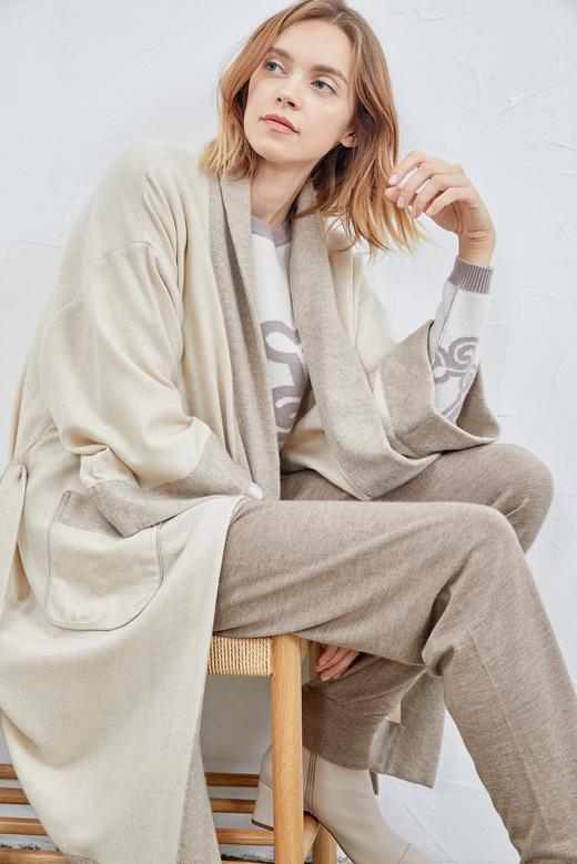 青果领落肩袖睡袍  SJN18W305A 商品图3