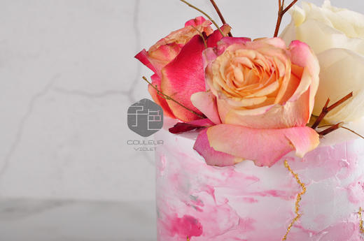 （C027) Couleur Violet 自然系鲜花乳酪霜蛋糕【特高款】 商品图3