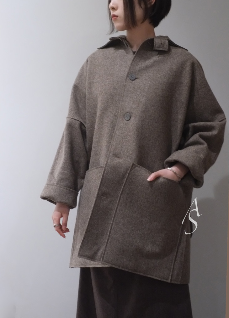 toogood 泥棕色地形图羊毛短外套