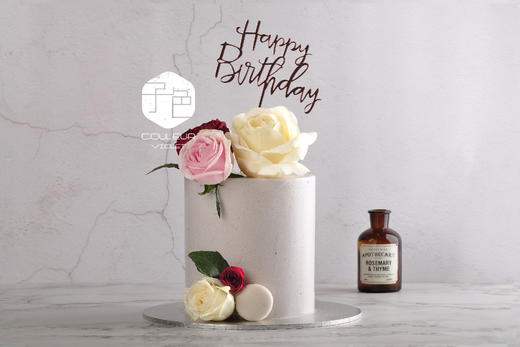 （C005) Couleur Violet 鲜花极简素雅乳酪霜蛋糕【特高款】 商品图3