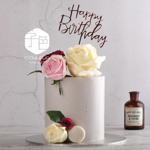 （C005) Couleur Violet 鲜花极简素雅乳酪霜蛋糕【特高款】 商品图1