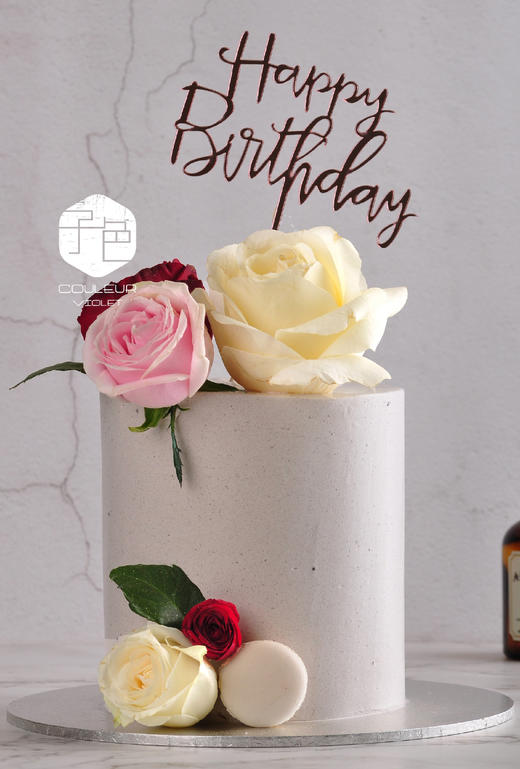 （C005) Couleur Violet 鲜花极简素雅乳酪霜蛋糕【特高款】 商品图4