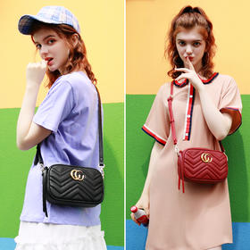 2019新款单肩包斜跨包女包包女chic港风复古小方包百搭迷你菱格相机小包包