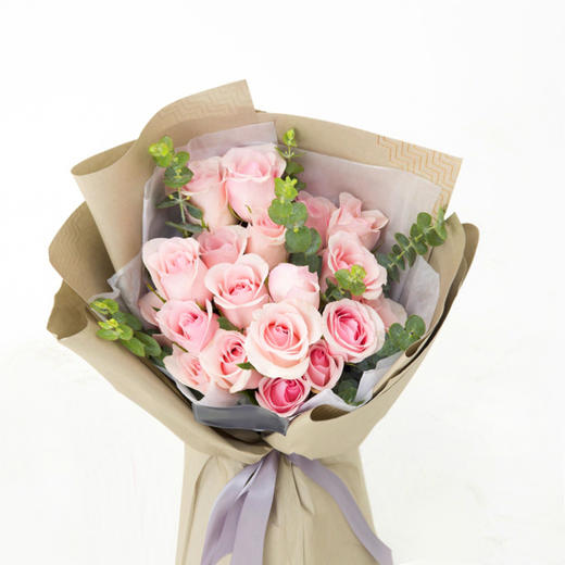 520情人节心动时刻材料19朵戴安娜粉玫瑰