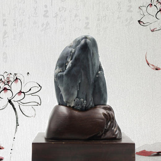 和田玉（青花）独籽摆件--禅（孙有庚）250g 商品图1