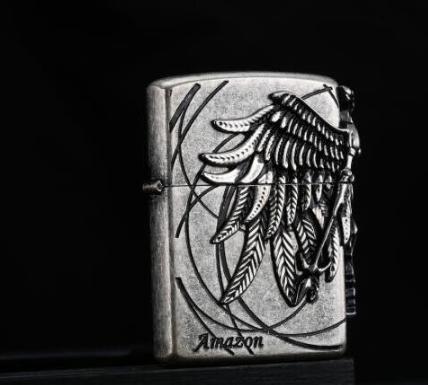 【打火机】*CHIEF首领黄铜个性煤油男士经典贴章打火机 商品图5