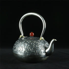 《万福万寿》纯手作福寿纹银壶（定）