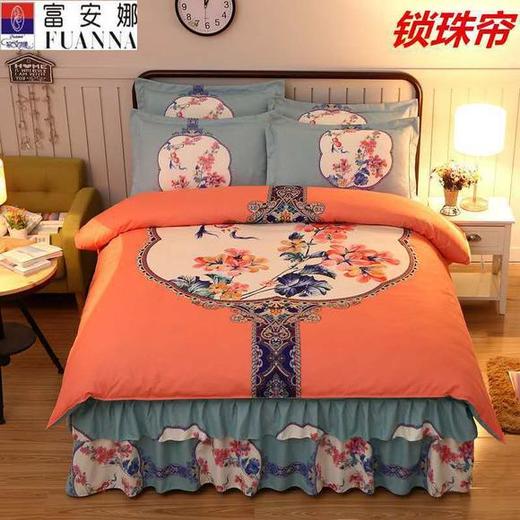 MS-HM-001新款富安那专柜全棉大版花爆款双边床裙款四件套 商品图6