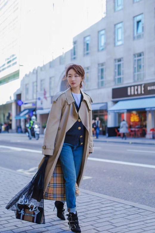 亏本清仓,不退不换b家 周冬雨同款trench彩虹金典中长款风衣