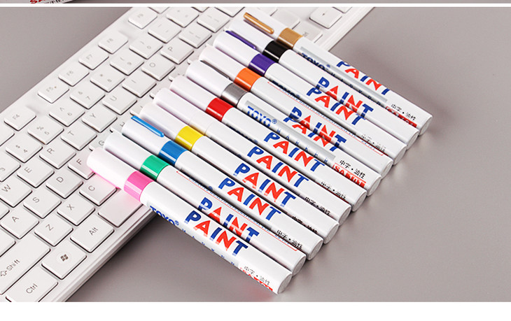 toyo东洋油漆笔diy签名高光手绘画笔白色补漆记号笔