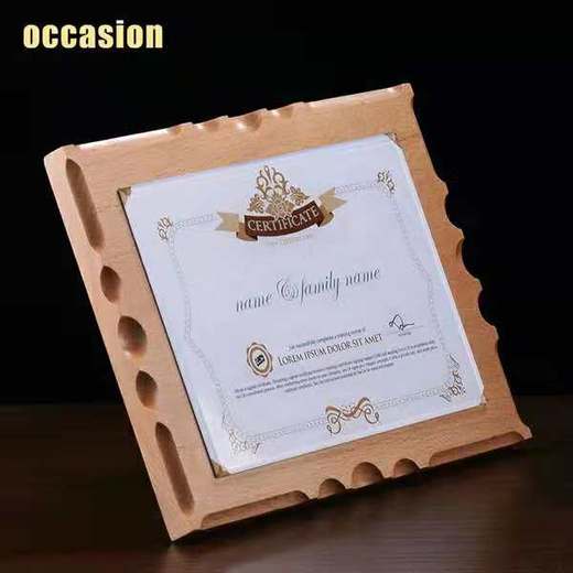 盛典 实木奖牌定制定做 荣誉证书定做授权牌授权书制作荣誉牌牌匾 商品图2