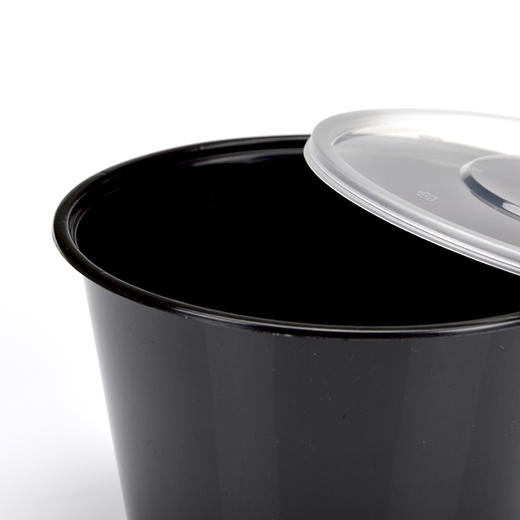 喇叭花圆形一次性餐盒便当盒外卖打包盒快餐盒汤碗透明塑料盒带盖 商品图3