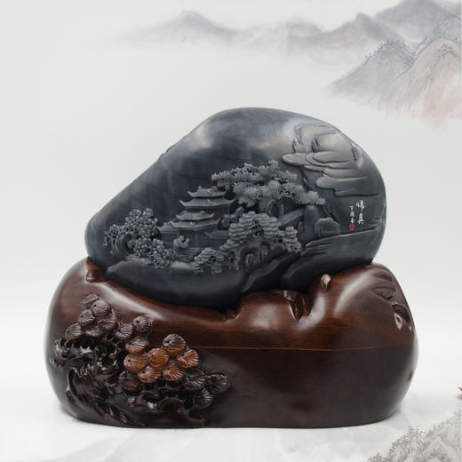 和田玉（青花）独籽摆件--归真（孙有庚）2.4kg 商品图0